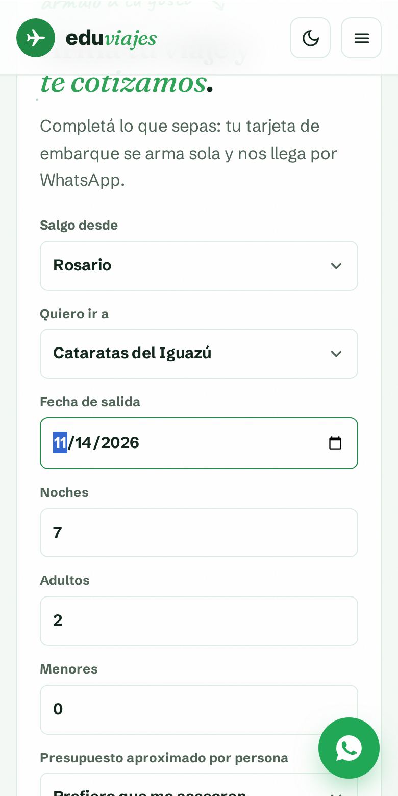 Cotizador con tarjeta de embarque