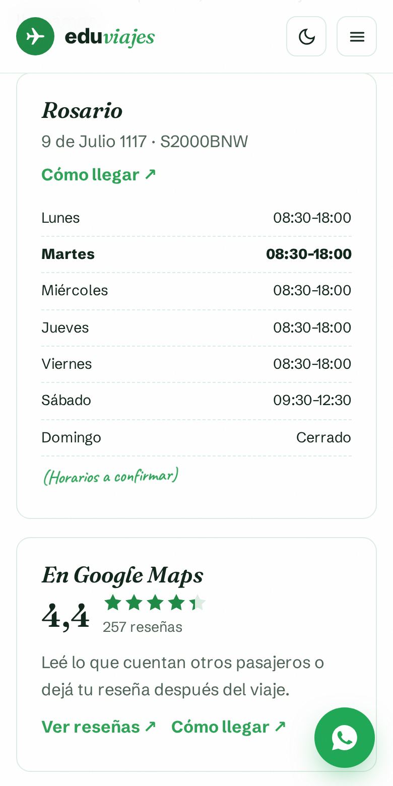 Contacto y horario